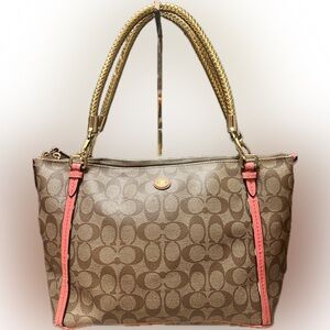 Vintage coach Signature  Peyton East West Carryall Bag.